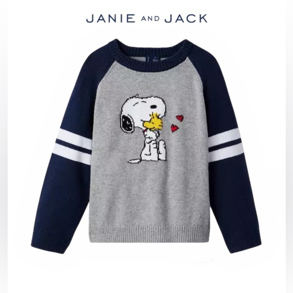 Janie and Jack Sweater PEANUTS™ Snoopy And Woodstock Sweater